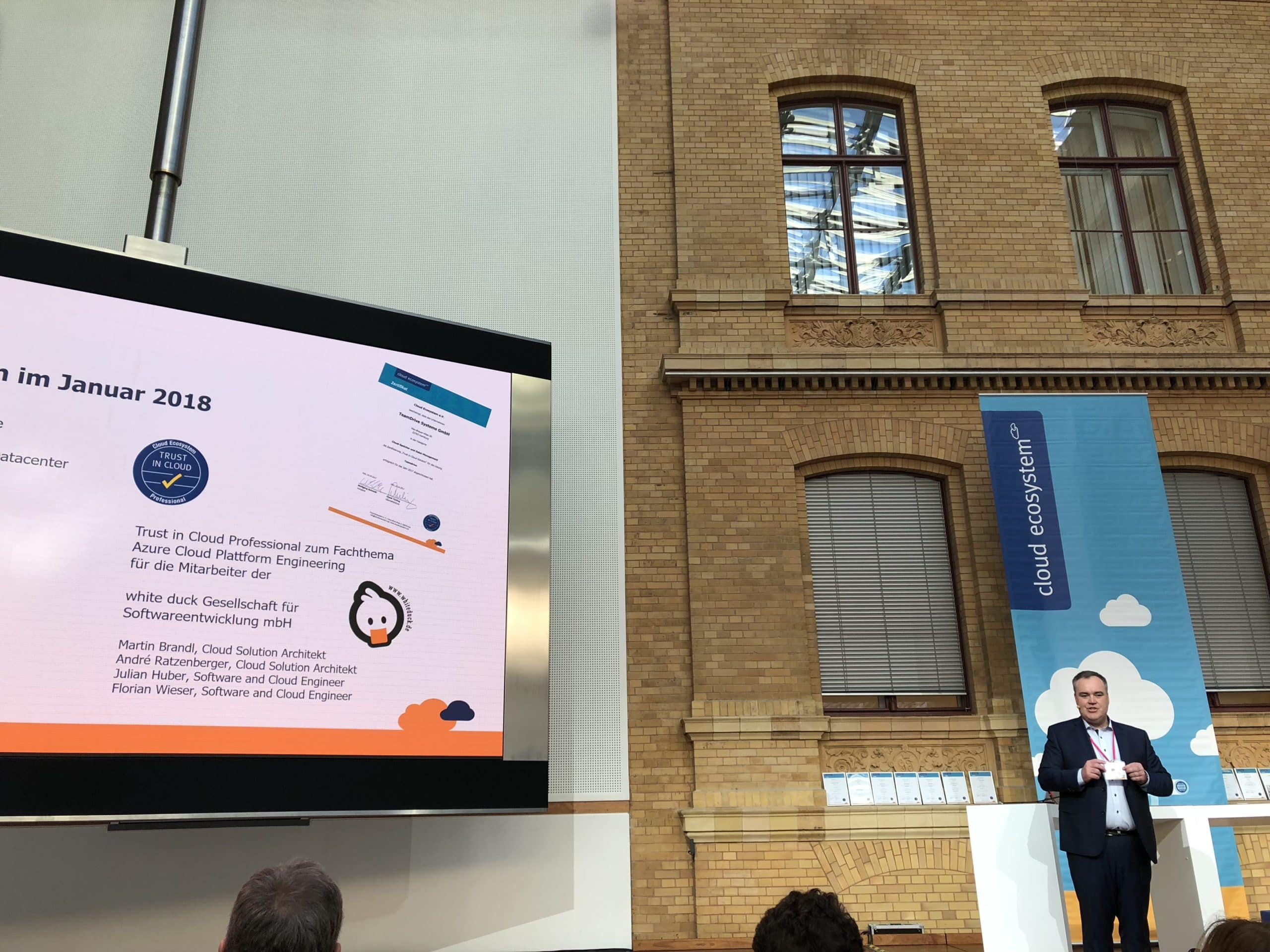 Cloud Ecosystem Winter Summit 2018 mit Trust in Cloud Zertifizierungen 6 IMG 0171