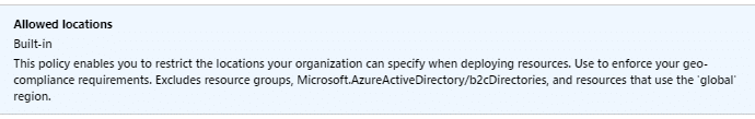 Cloudrichtlinien mit Azure Policy 10 allowedlocations