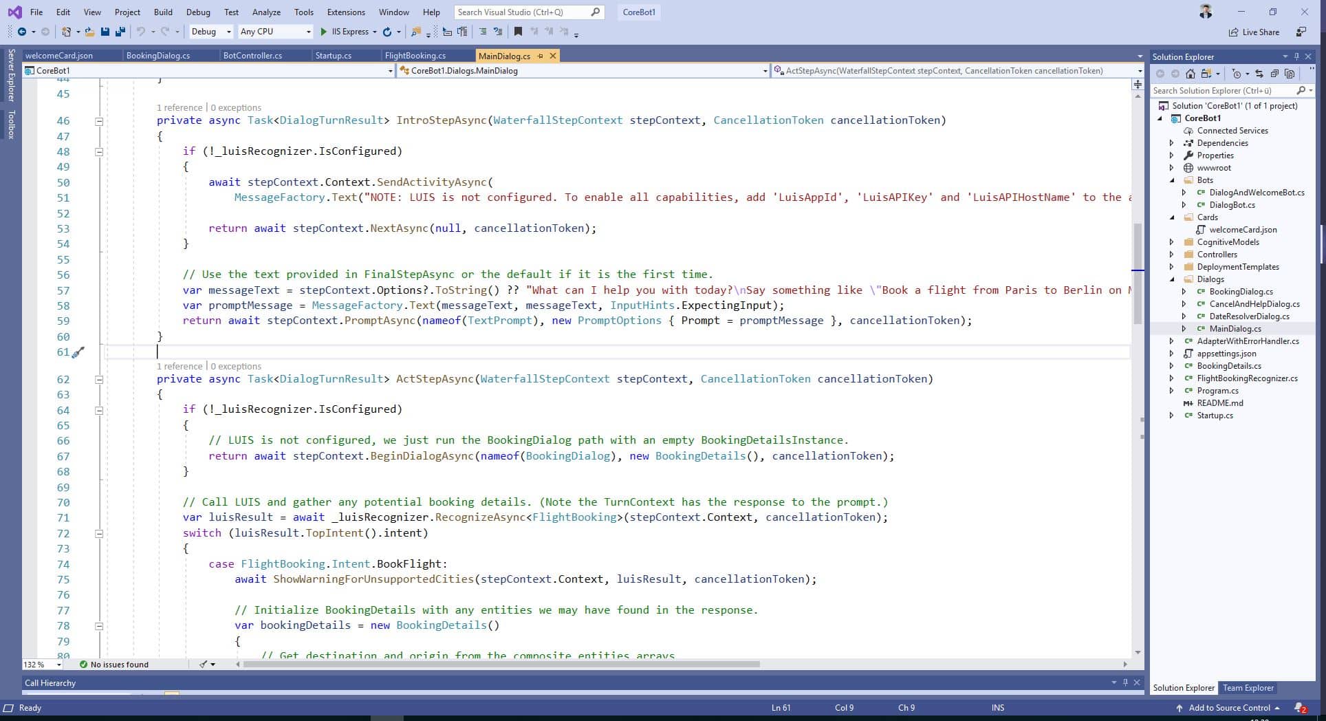 Azure Bot Service - Einfach und schnell intelligente Chatbots entwickeln! 4 bot framework code screenshot white duck johannes schweer