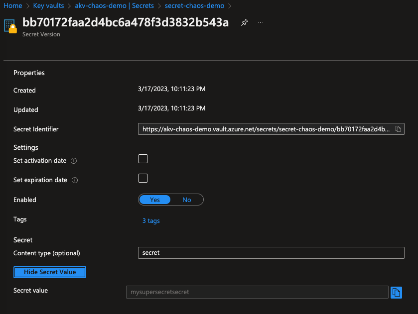 How to get started with Azure Chaos Studio 4 Get started with Azure Chaos Studio - Azure Key Vault secret