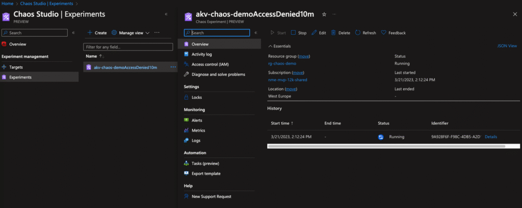 How to get started with Azure Chaos Studio 5 Get started with Azure Chaos Studio -experiment running