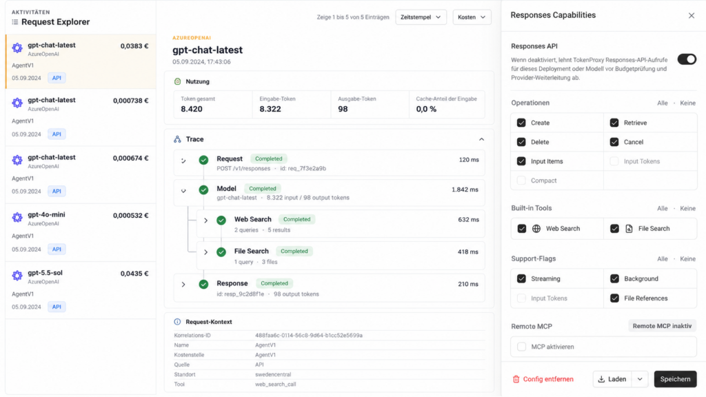 Token Control 5.1: Responses API, tool governance, and more models 5 token control compliance